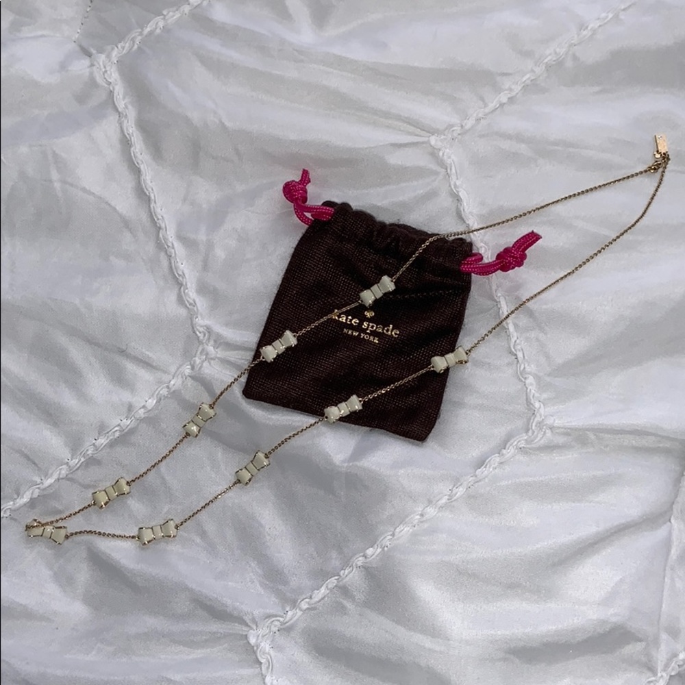 kate spade 32” bow necklace